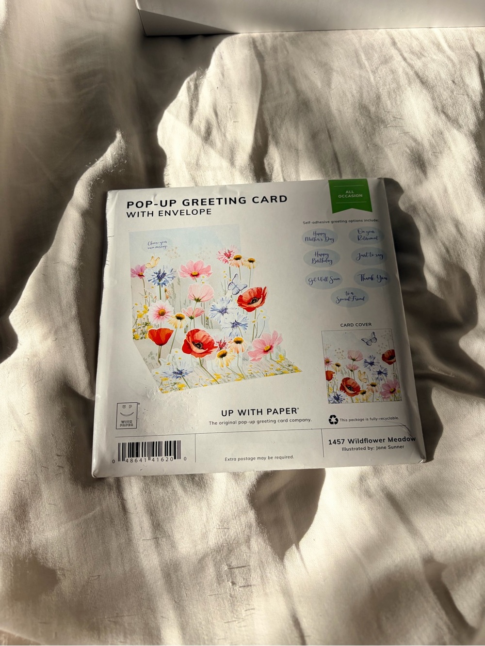 Up With Paper Wildflower Meadow Pop-Up Card - Picture 2 of 3